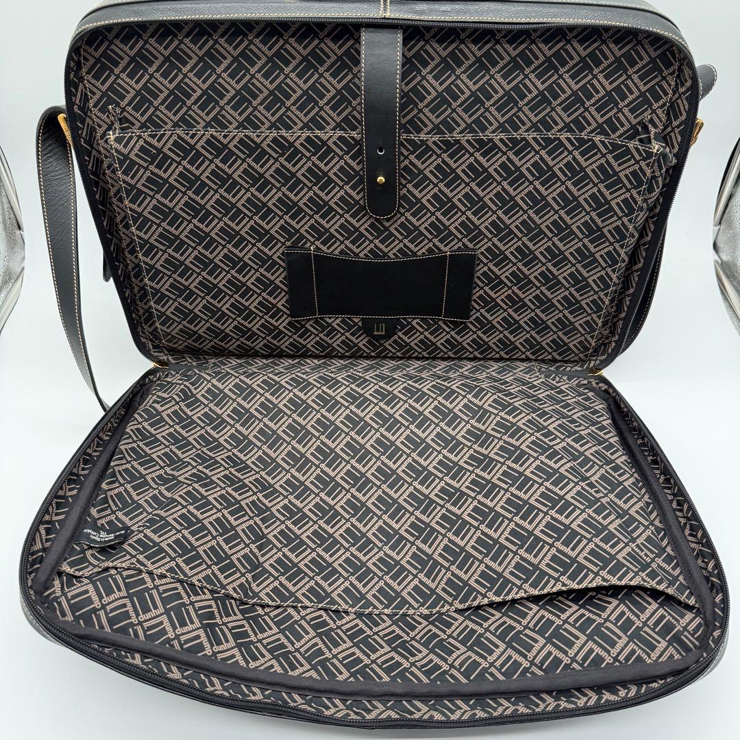 dunhill ダンヒル メンズ ロゴ金具 レザー 2way ビジネスバッグ 黒