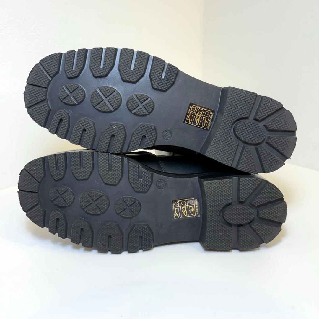 (美品)コルソローマノーヴェ 厚底 サイドゴアブーツ スクエアトゥ 23cm