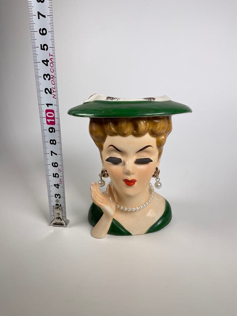 60sヴィンテージ レディヘッドベース　陶器　花瓶　LEE WARDS　日本製