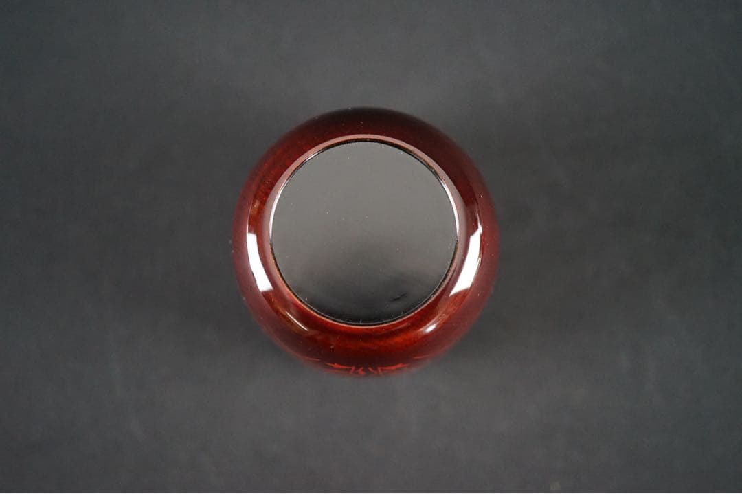 新井司峰 作 秋草蒔絵 松溜塗 大棗 共箱 共布 茶道具