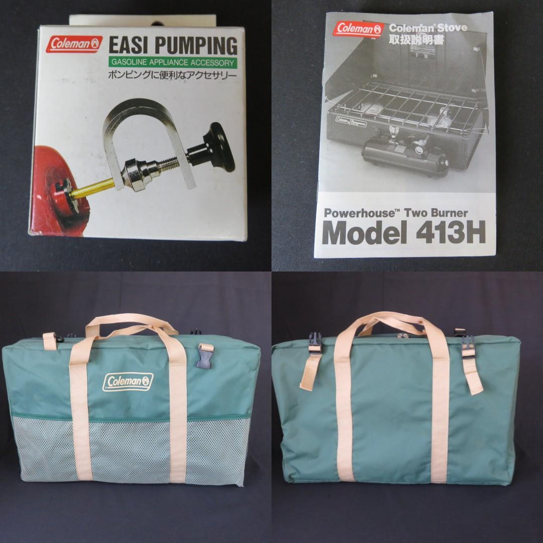 コールマン　バーナー　413H　新品　小傷あり　スタンド付き　付属品多数
