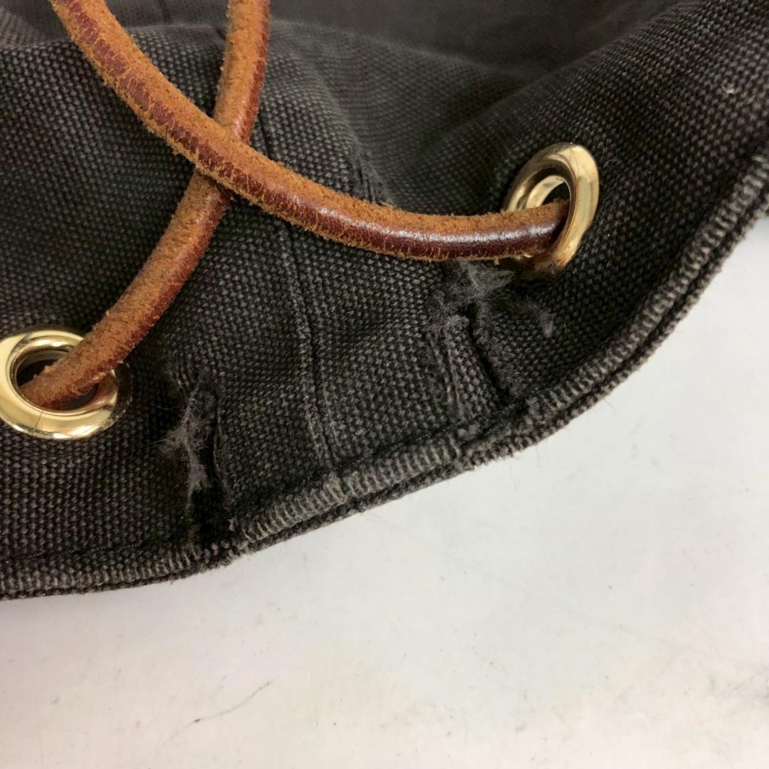 HERMES エルメス ポロションミミル 巾着 ショルダーバッグ ブラウン