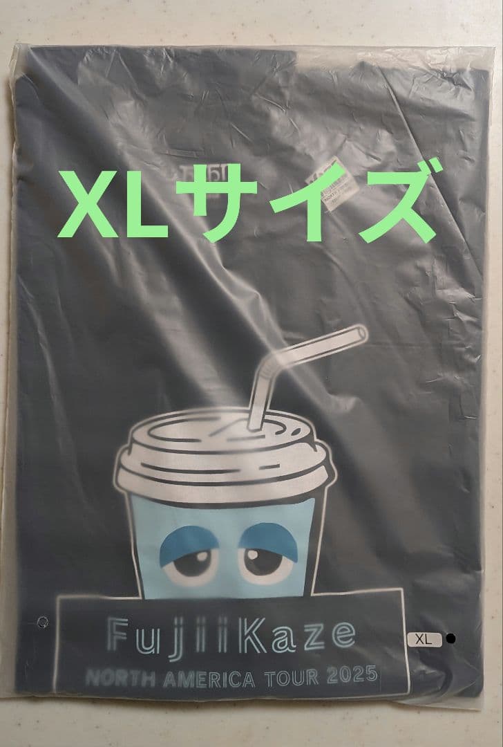 藤井風 ドリンクtシャツ 黒 XL Fujii Kaze t-Shirt