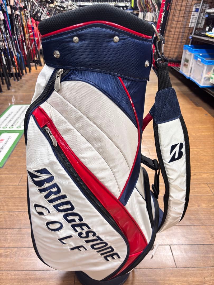 BRIDGESTONE GOLF キャディバッグ ホワイト/レッド/ブルー