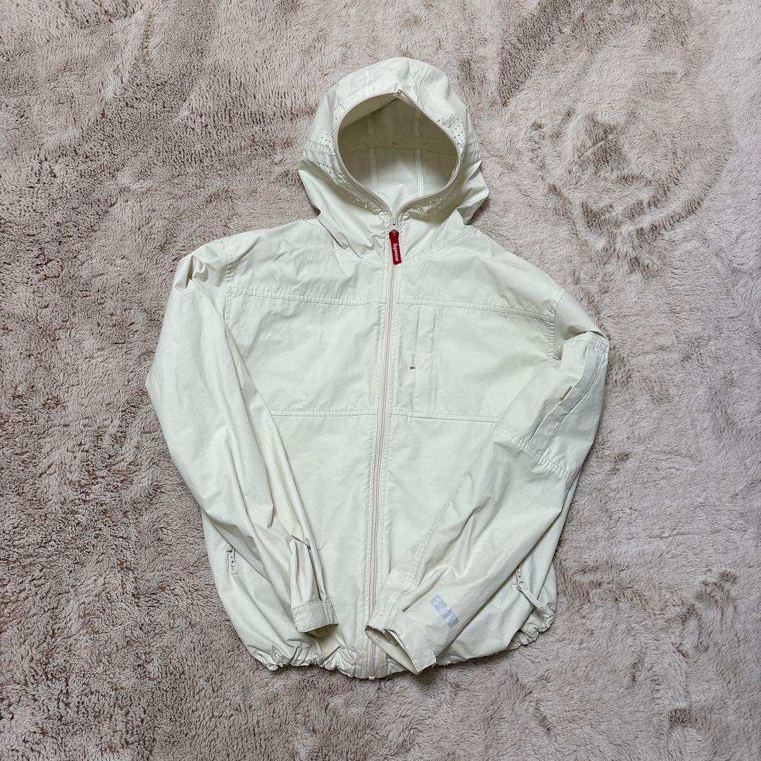 Supreme フード付きナイロンジャケット ホワイト