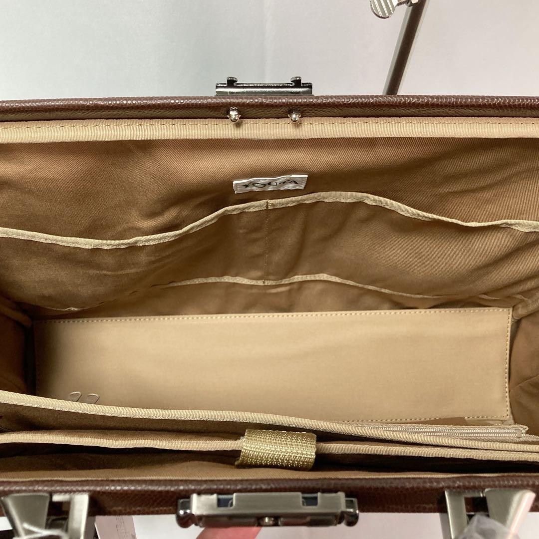 【新品】豊岡鞄 YOUTA LIZARD 3WAY 横ダレス M ビジネス 茶色