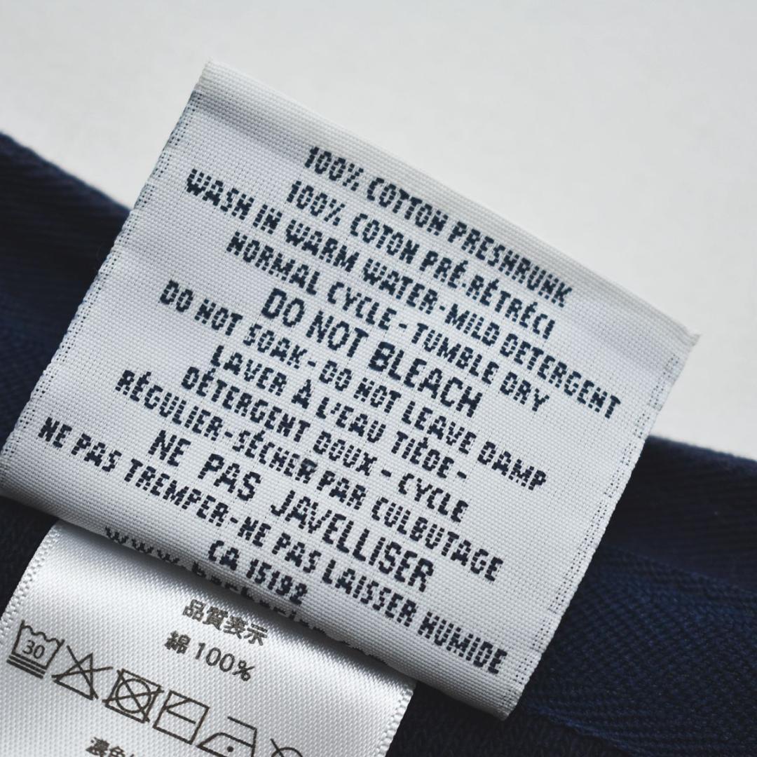 90sヴィンテージ カナダ製 バーバリアン バンドカラー ラガーシャツ XL 紺