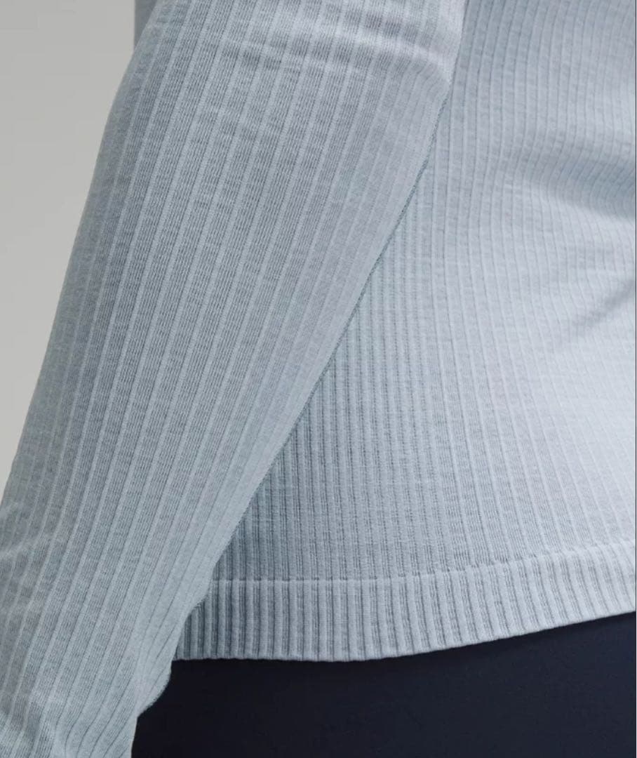 新品★lululemon ebb to street 長袖 ブルー系 サイズ8