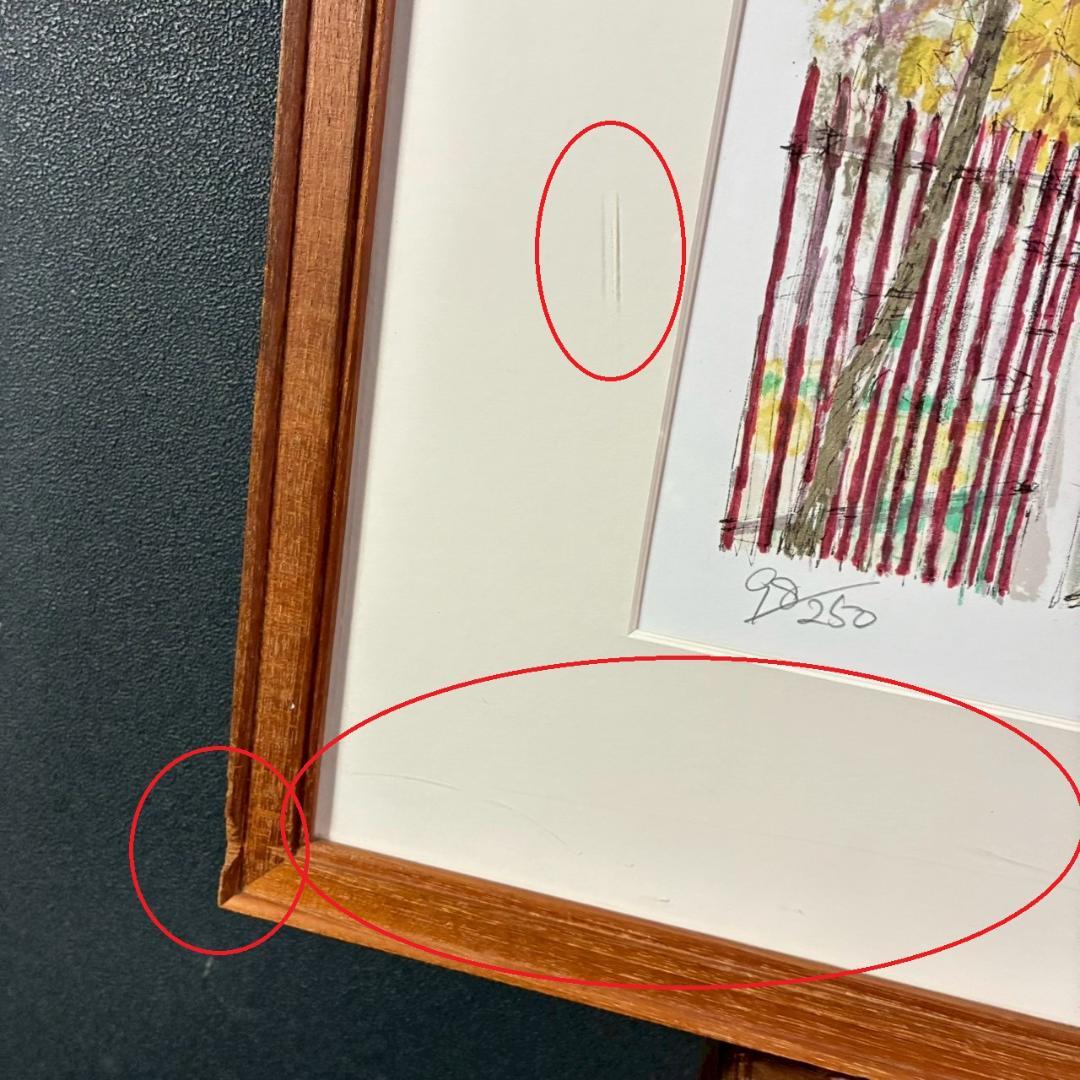 美品 小田切訓「モンマルトルの秋」リトグラフ 直筆サイン入り フランス パリ風景