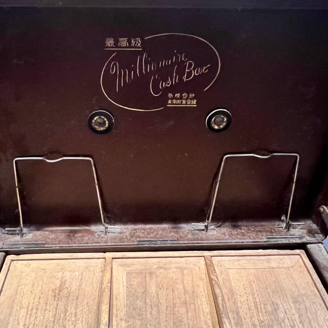 手提げ金庫 スチールキャッシュボックス レトロ ヴィンテージ アンティーク 昭和