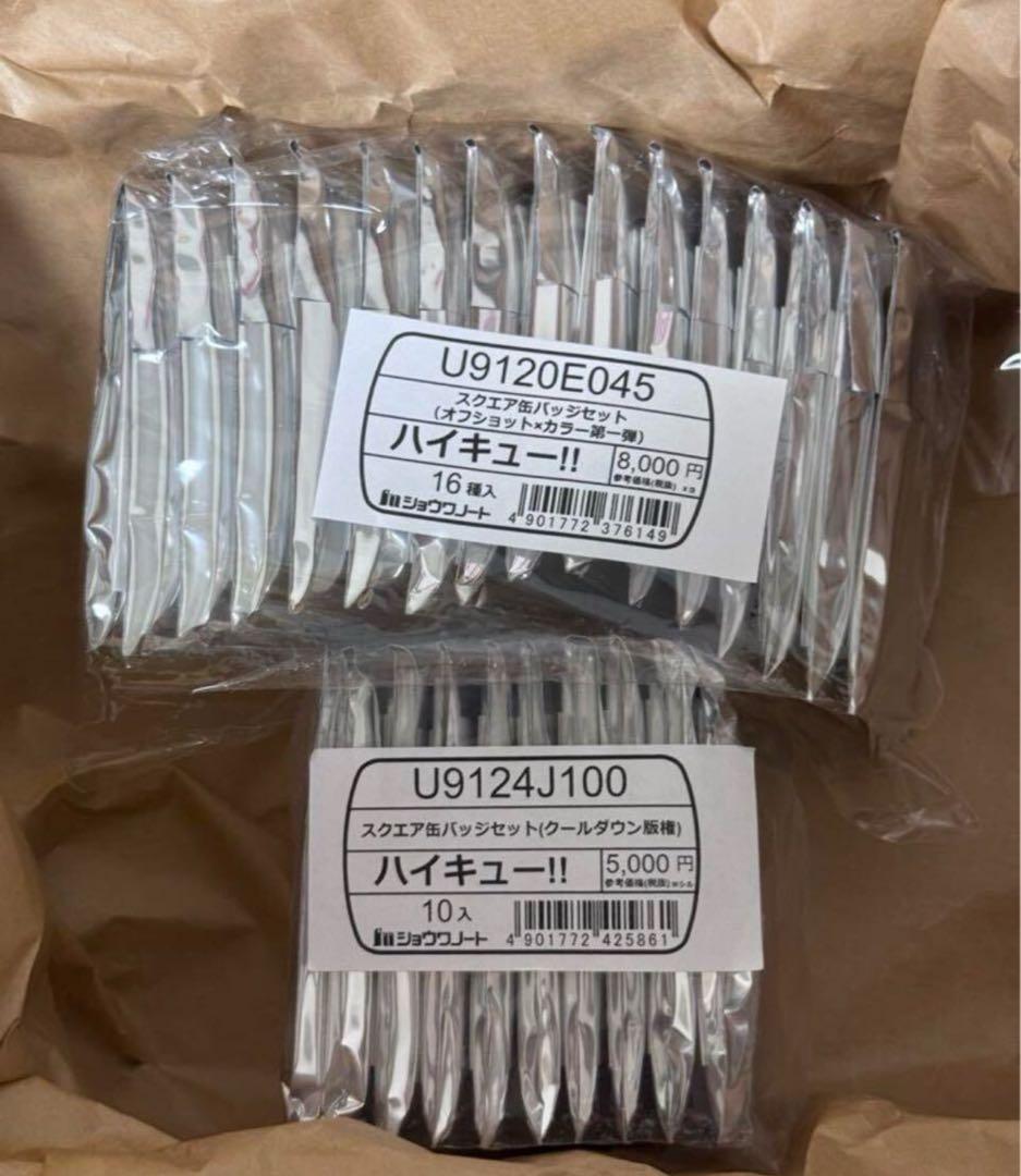 ハイキュー スクエア缶バッジ オフショット×カラー第一弾 と　クールダウン版