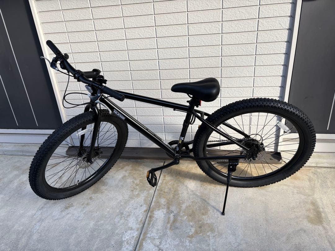 クロスバイク ブラック スチールフレーム