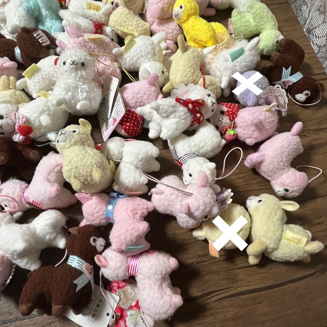 アルパカッソ＆ベイビーアルパカッソ　ぬいぐるみマスコット　小サイズ　62個セット