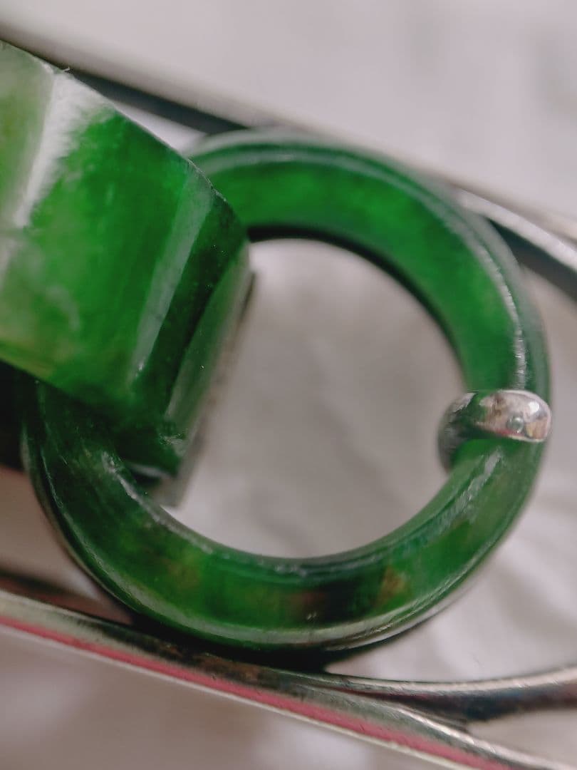 翡翠 ネックレストップ＆ブローチ ２ウェイ シルバー925