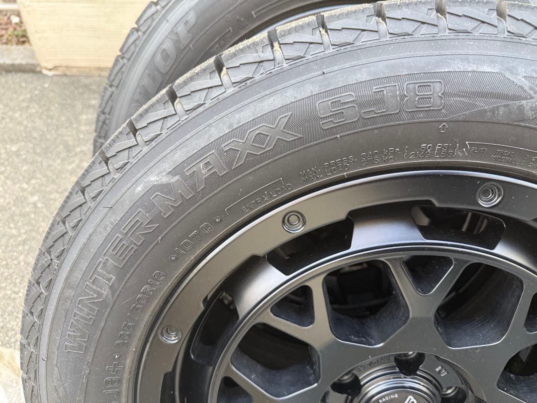 RAYS ブラックアロイホイール 18インチ スタッドレスタイヤセット