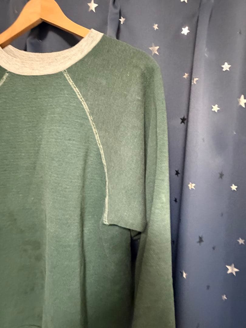 L*e様 60s vintage sweat 2tone ラグラン　緑　グリーン