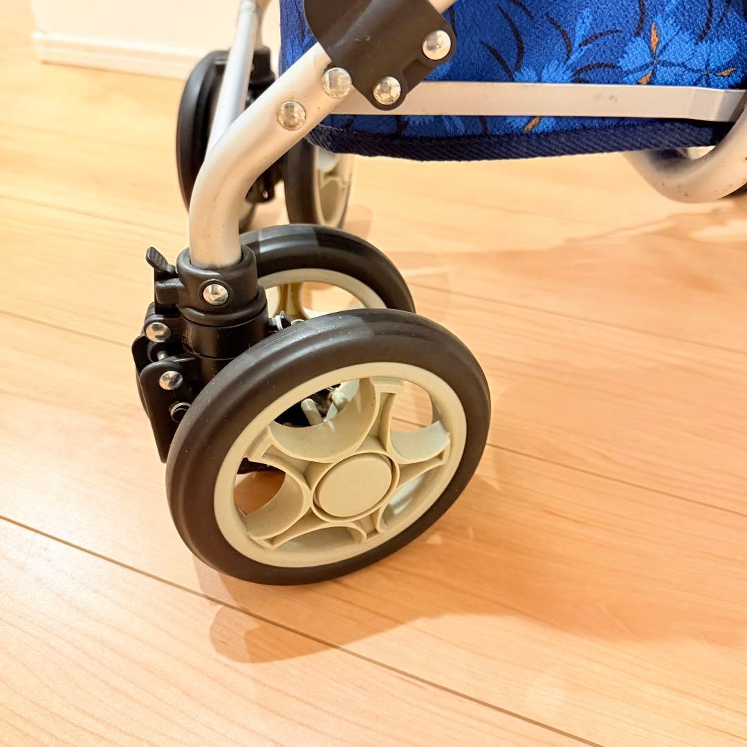 【須恵廣工業】美品　シルバーカー　スイートIII なでしこ紺 取説付き