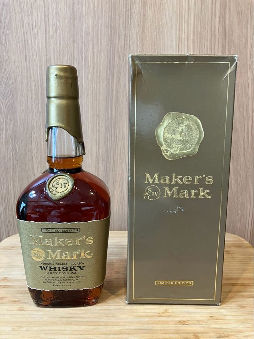 Maker's Mark ウイスキー ゴールドトップ 箱付き3本セット