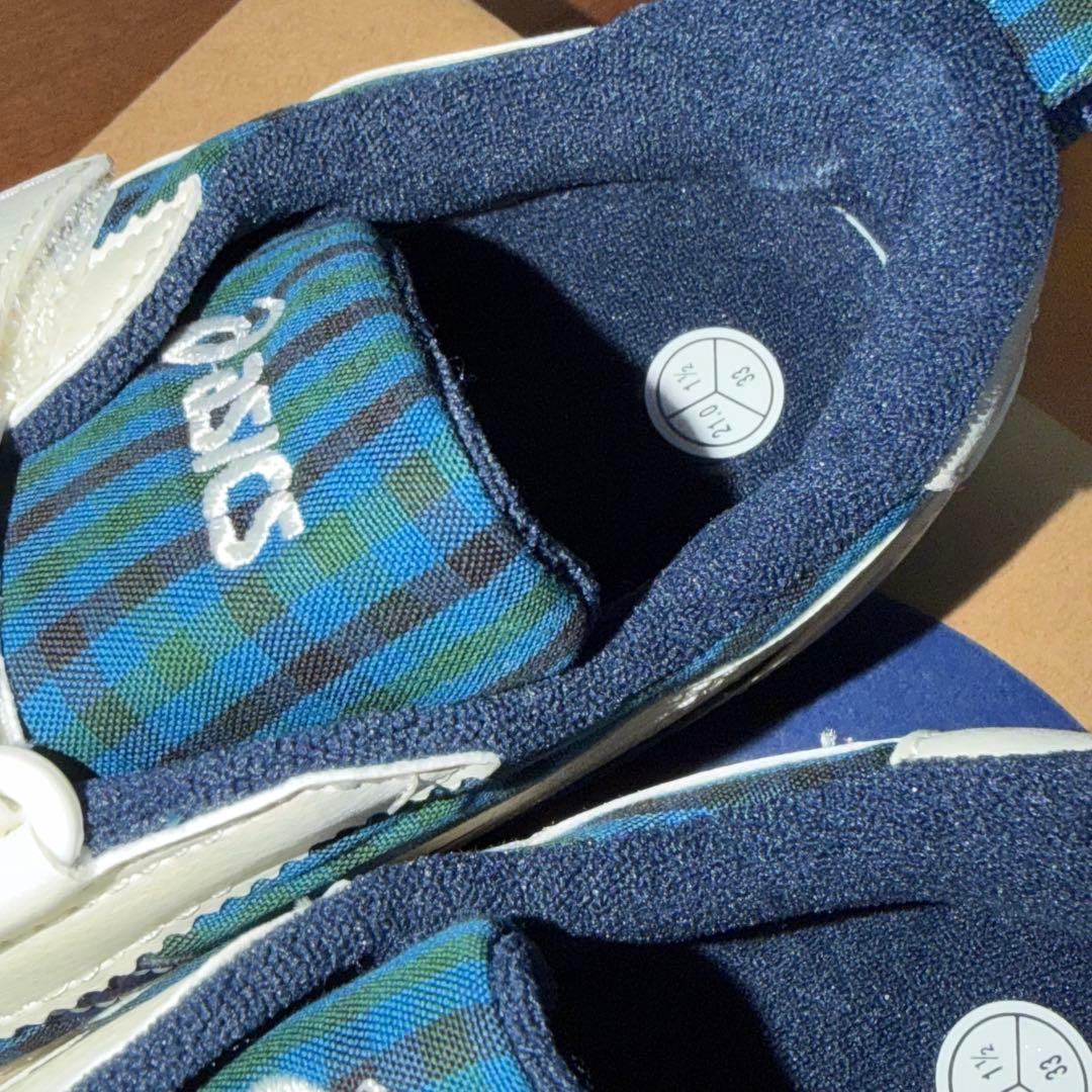 familiar　ファミリア　asics チェック柄 靴 新品　XB 21センチ