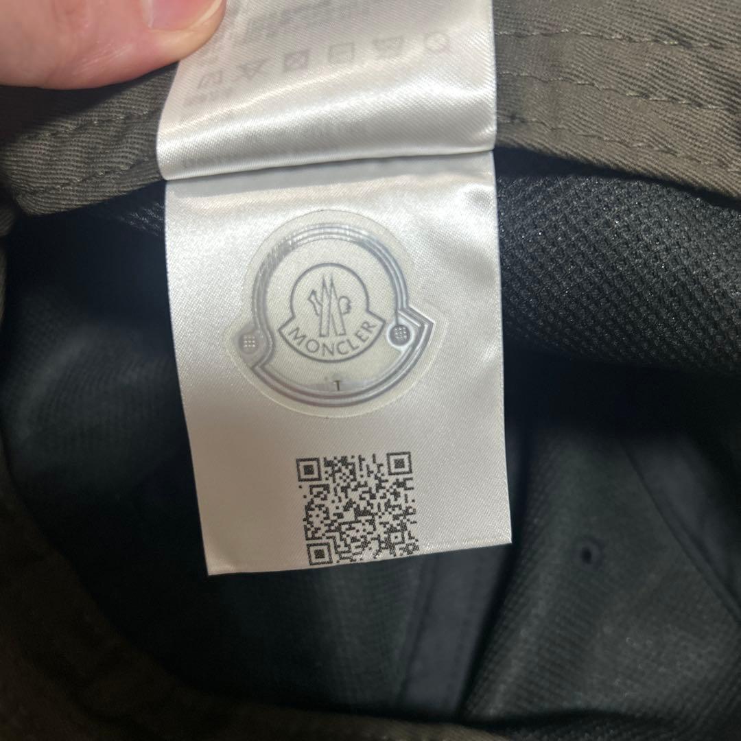 MONCLER コットン ベースボールキャップ ブラック