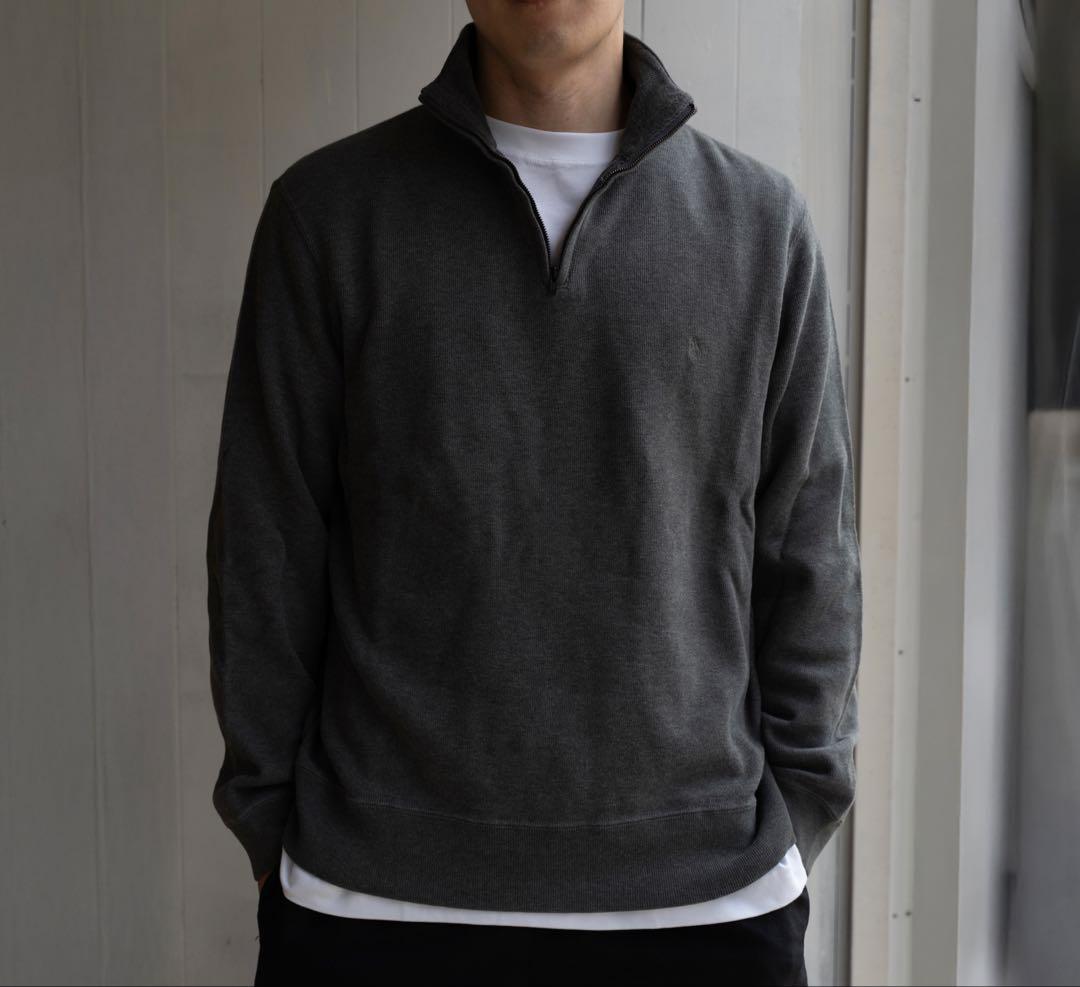 90s POLO RALPH LAUREN ハーフジップコットンニット