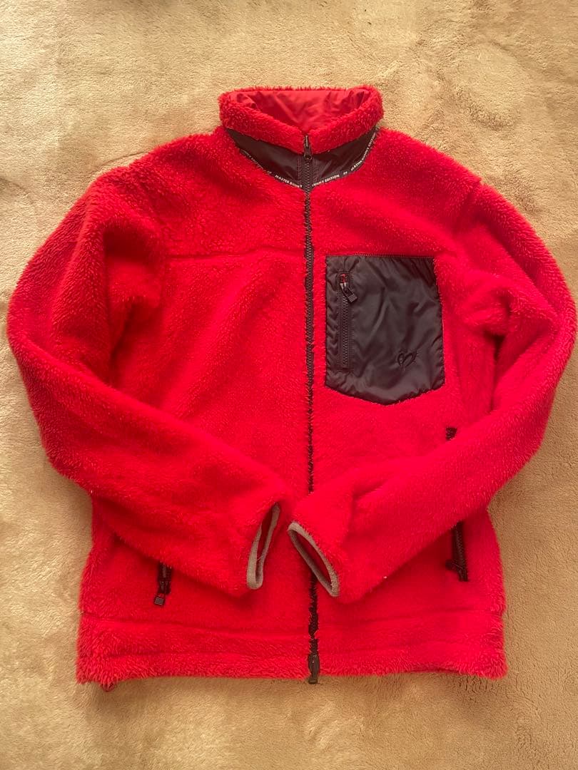 マスターバニー リバーシブル ブルゾン フリース×ナイロン 赤　メンズ4