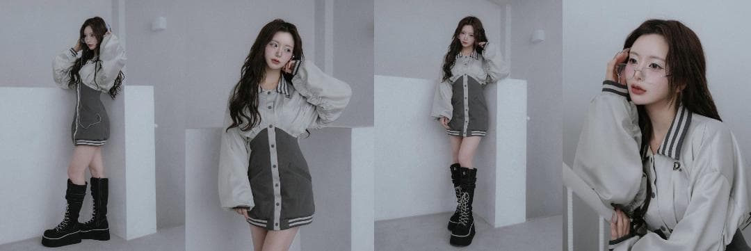 ダーリッチ darich ドルマンスリムスカジャンミニワンピース C-GRY