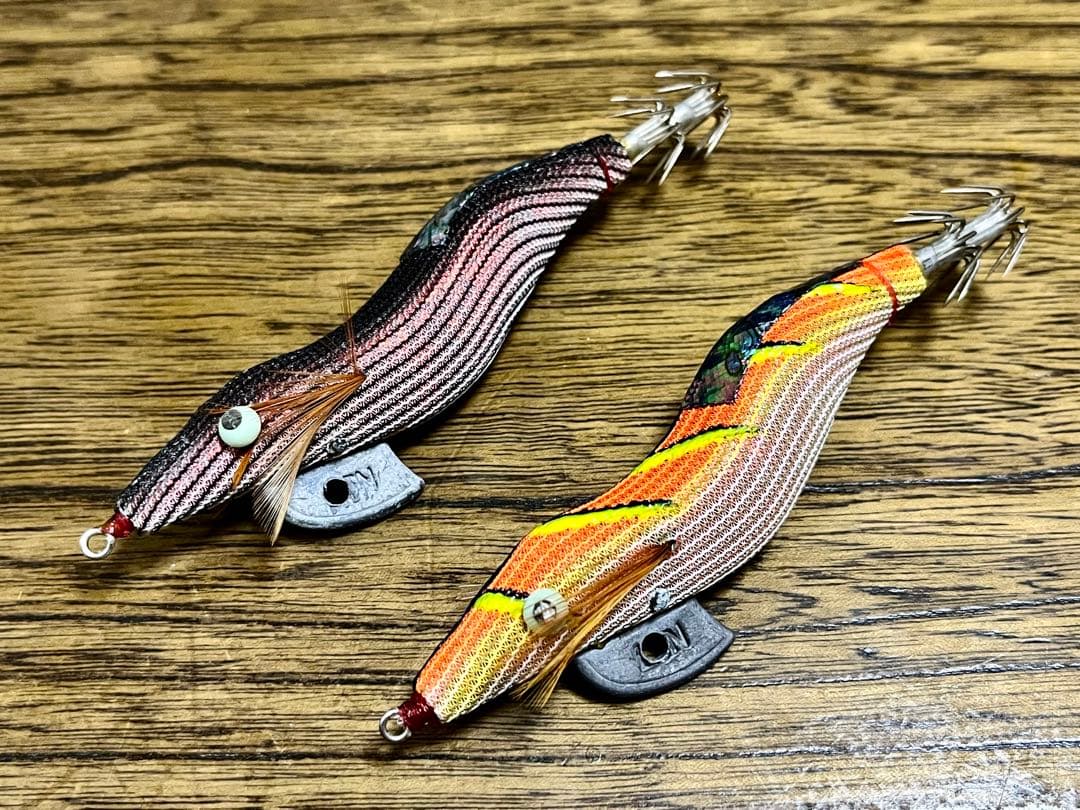 餌木猿 3.0号 2.5号 シンカー穴開け アワビシート 加工 9本まとめ売り