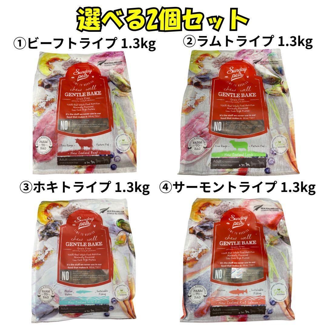 サンデーペッツドッグフード2個セット 1.3kg①②③④