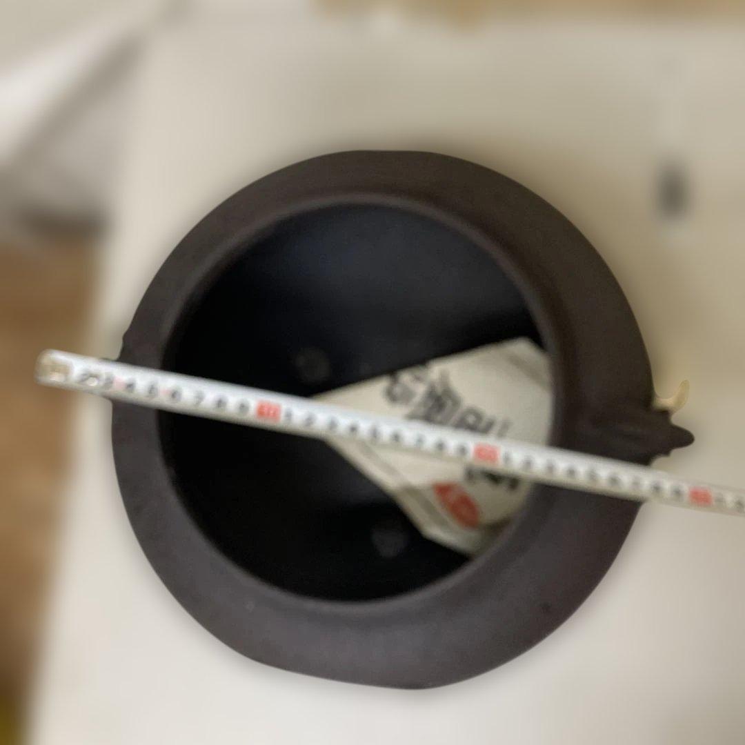 値下げ　美品　鬼面風炉　釜付　鉄風炉　練習用