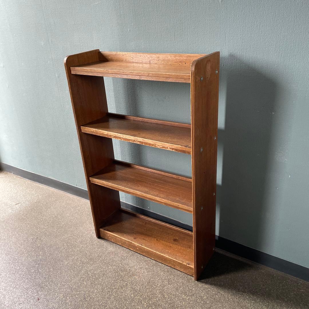 本棚　昭和レトロ　アンティーク　オープンシェルフ　古道具