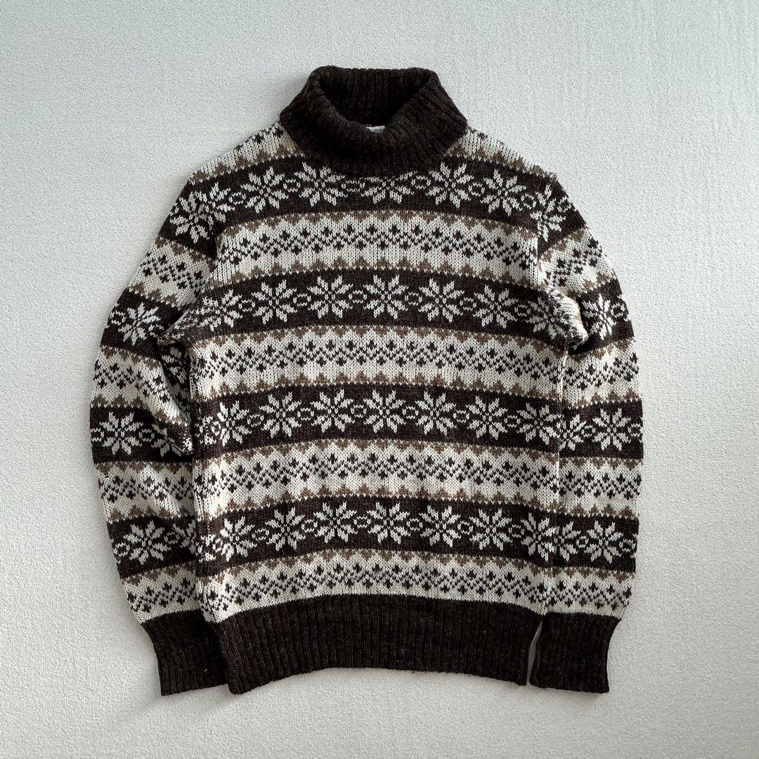 ノルウェー製　ノルディックニット　毛100 大きめ　カジュアル　きれいめ　モード