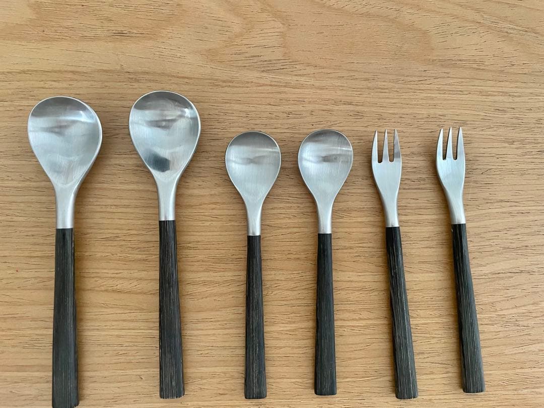 柳宗理　黒柄　カトラリーセット