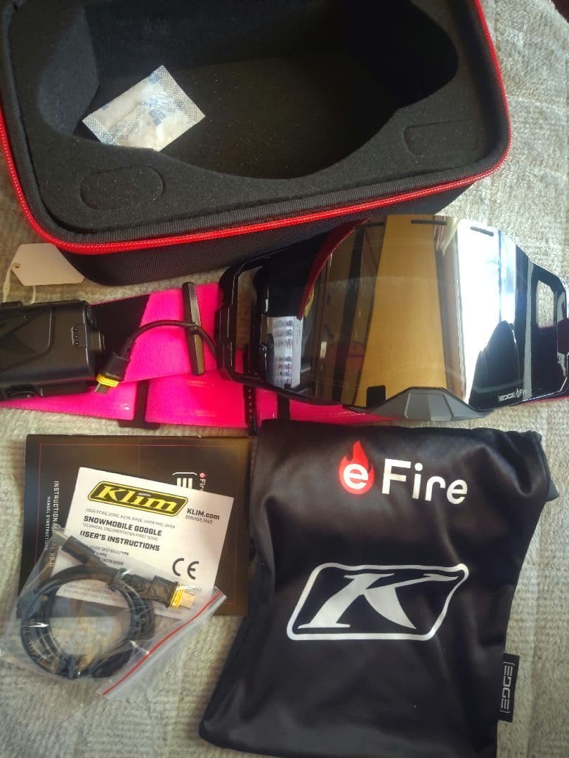 Klim 電熱ゴーグル(ピンク)／EDGE EFIRE GOGGLE