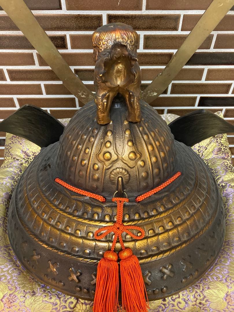 【獅子】兜 美術工芸 骨董品 アンティーク 古物