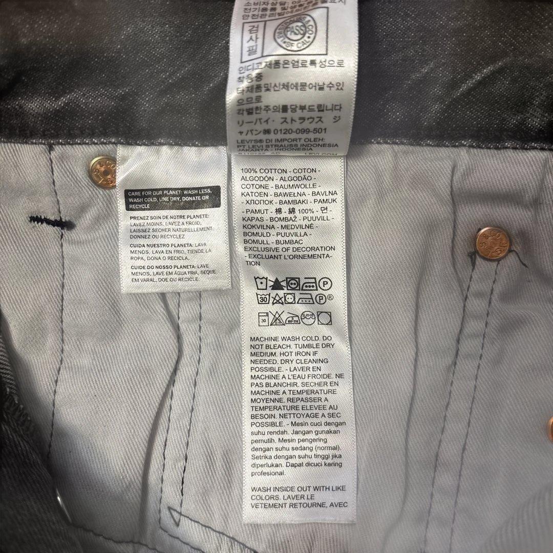 Levi's 501 W32 L32セルビッジ ブラックデニム