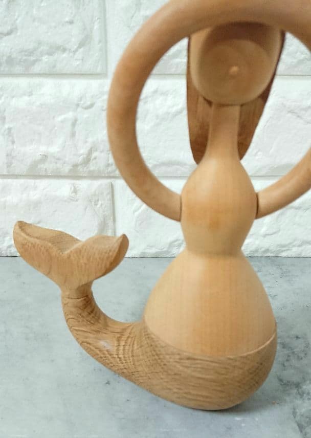 超稀少 木製 アーキテクトメイド マーメイド オブジェ デンマーク製 人魚