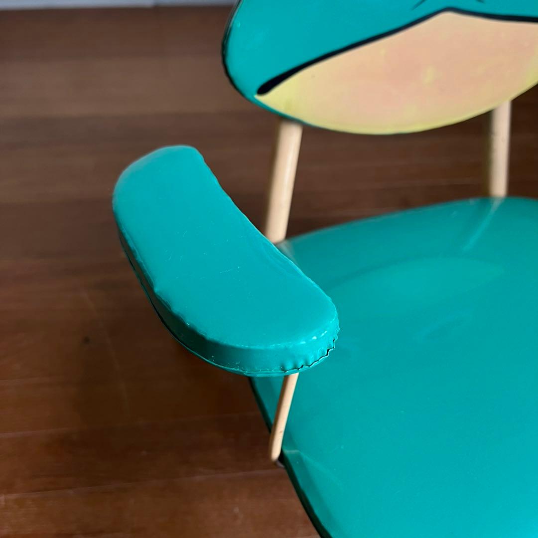 【アンティーク】昭和レトロ カエル ケロヨン 子供用椅子 キッズチェア 笛鳴り