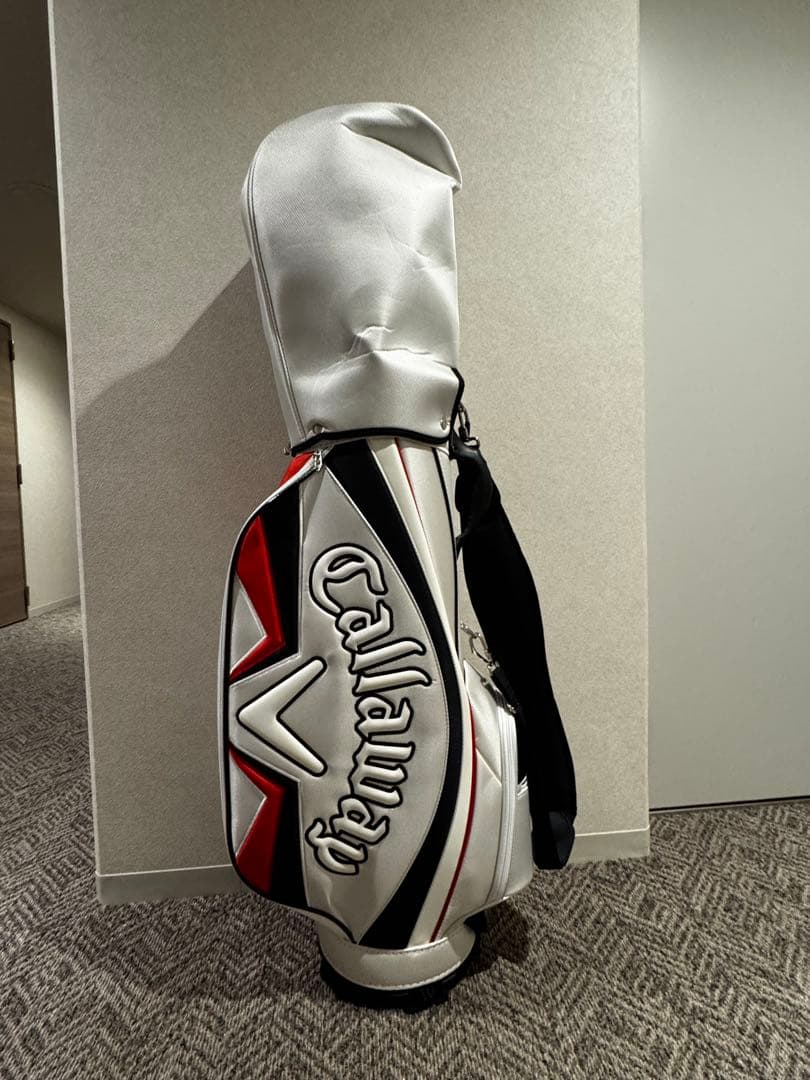 【美品/1度のみ使用】キャロウェイ Callaway キャディバッグ赤カバー付