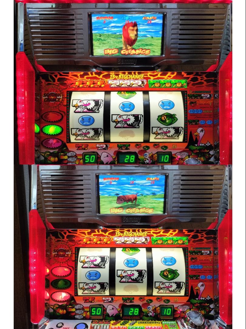 【パチスロ実機】サミー★猛獣王S【不要機付】爆裂AT機・４号機・人気台