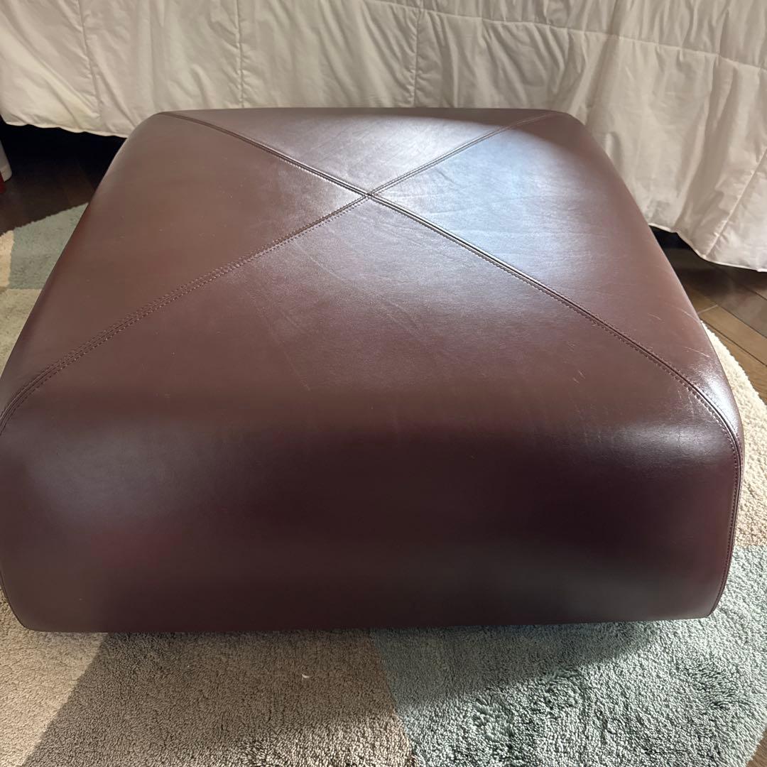arflex アルフレックス　PU オットマン　本革　ブラウン