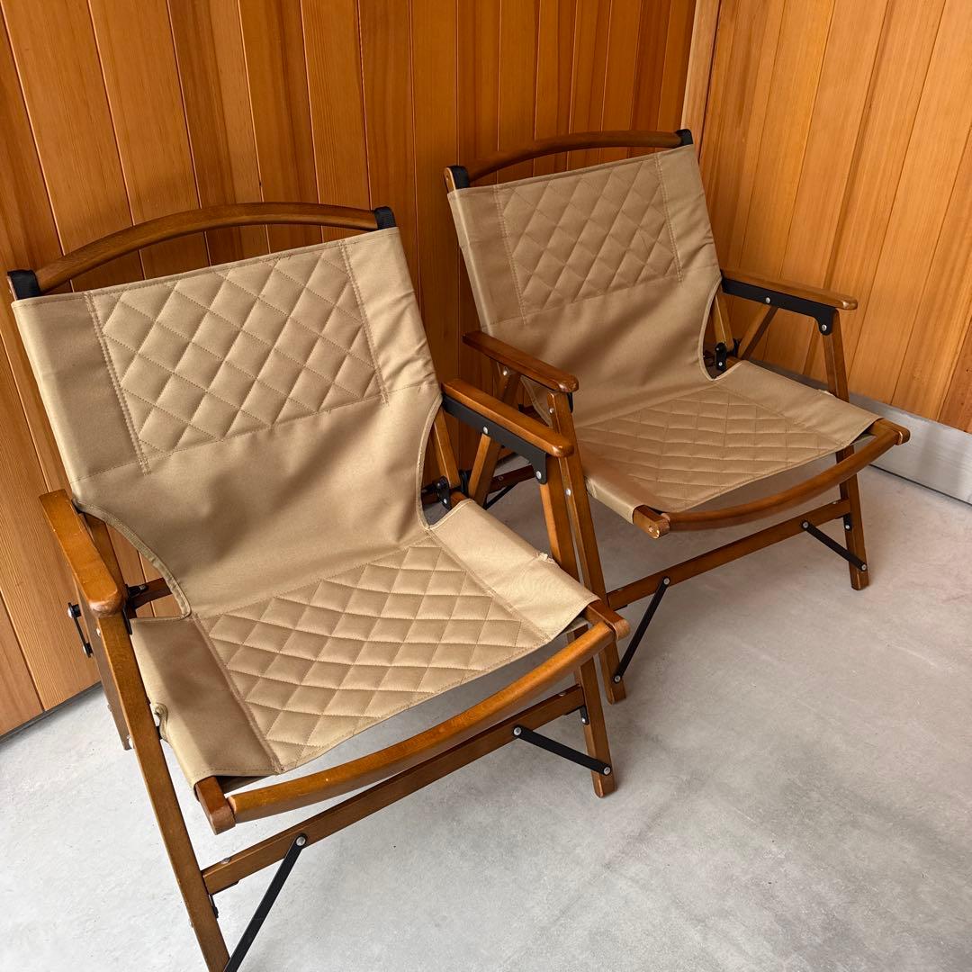 クイックキャンプ　ウッドローチェア　２脚セット