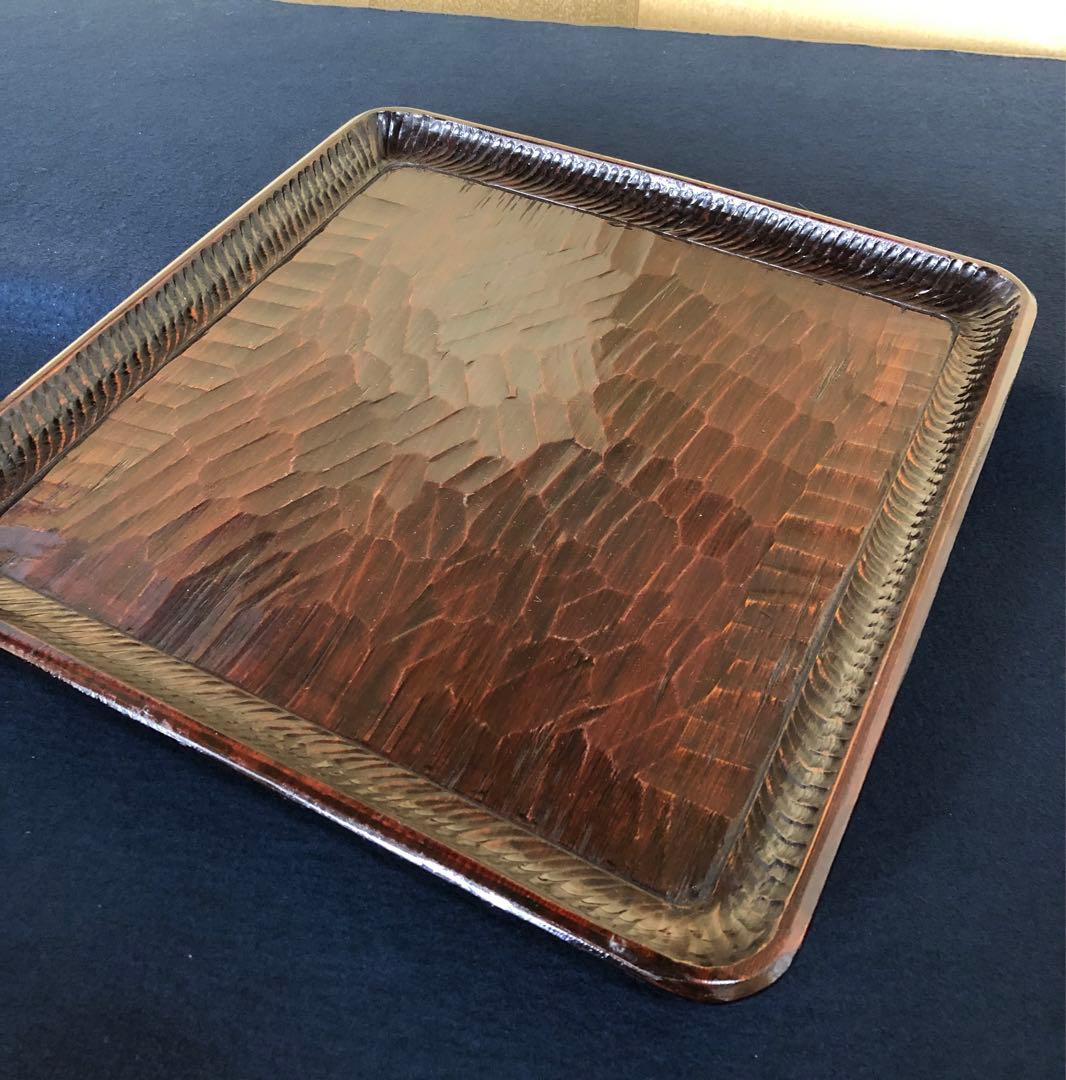 《レ》伝統工芸 讃岐彫 四方膳6客 讃岐膳 盆 刳抜 251201お2