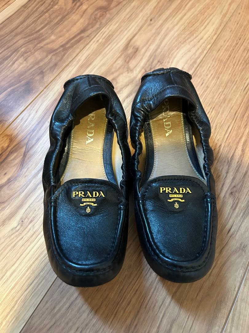 PRADA ドライビングシューズ 35 ブラック