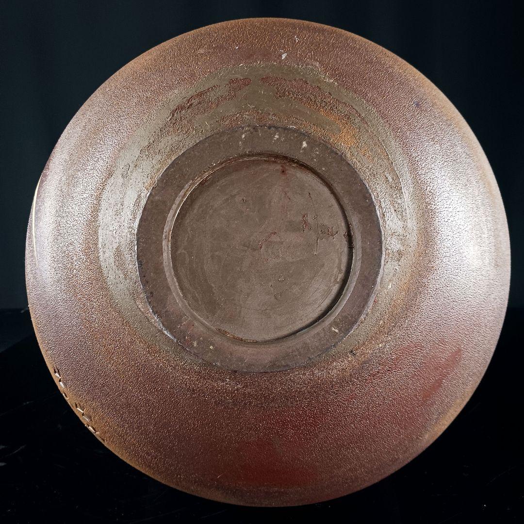 Y2295-5 備前焼 大壷 花瓶 花生 陶印有 高さ41㎝