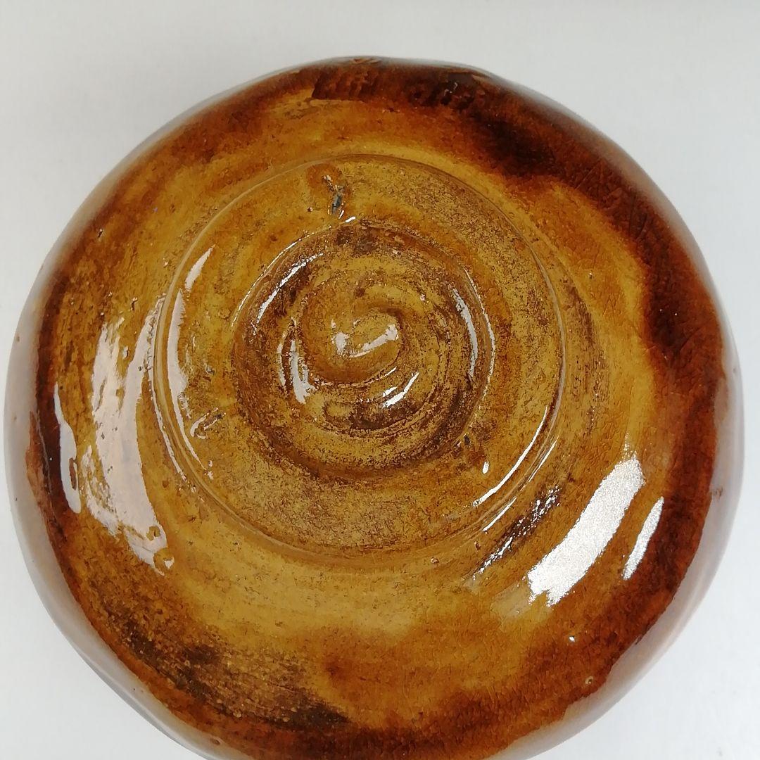 Ｔ６１１　茶碗　『大樋飴釉茶碗』『四耕窯　伊豆蔵寿郎 造』　共箱　抹茶碗　茶道具