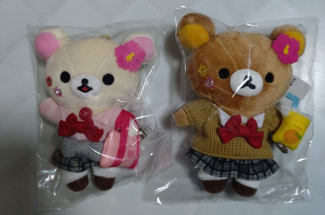 リラックマストア限定＊ぶらさげぬいぐるみ＊リラックマ＆コリラックマ＊女子高生