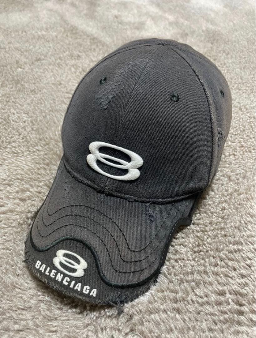 サ*】様 BALENCIAGA Double Unity ダメージ加工 キャップ