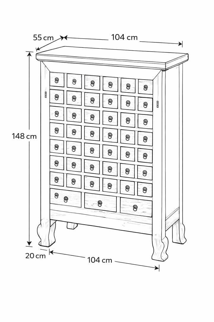 Antique 19世紀頃 ¥396000 評価され　薬箪笥