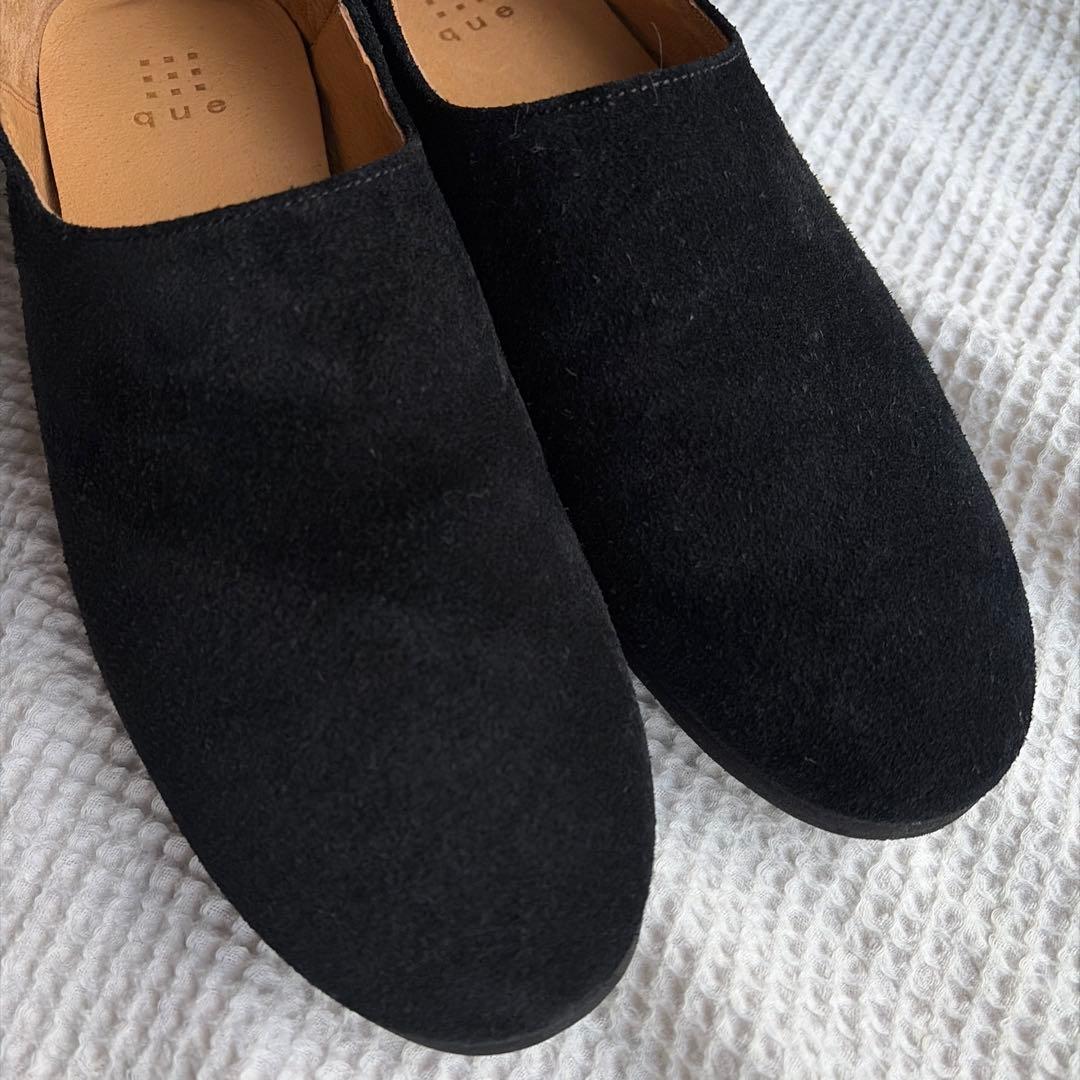 靴 que shoes Vibram plain / black velour